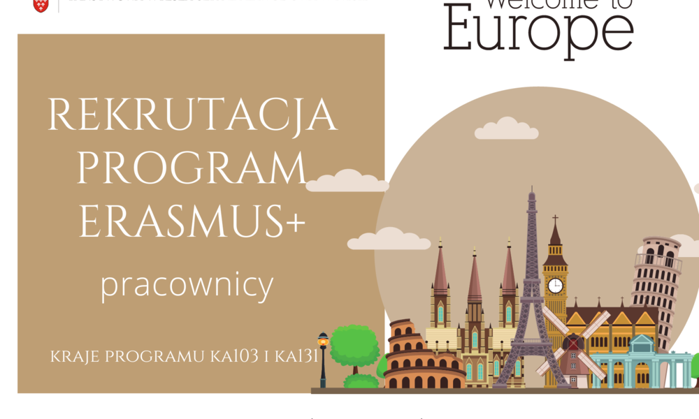 Rekrutacja na wyjazdy pracowników PWSZ w Nysie  w ramach Programu Erasmus+KA103 i KA-131  w roku akademickim 2022/23