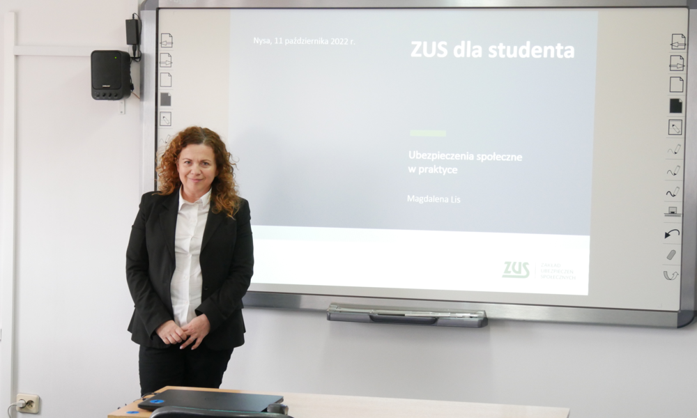 Wykład Pani mgr Magdaleny Lis, pracownika Zakładu Ubezpieczeń Społecznych w Nysie