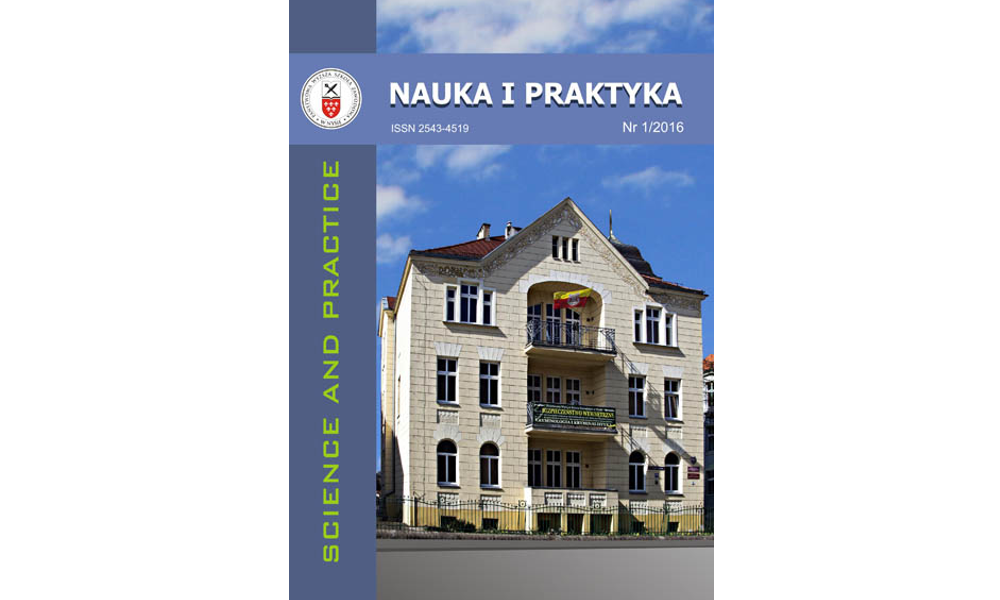 Nauka i praktyka / Science and Practice Nr 1/2016