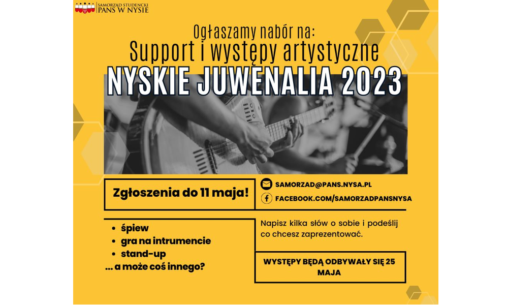Support i występy artystyczne NYSKIE JUWENALIA 2023