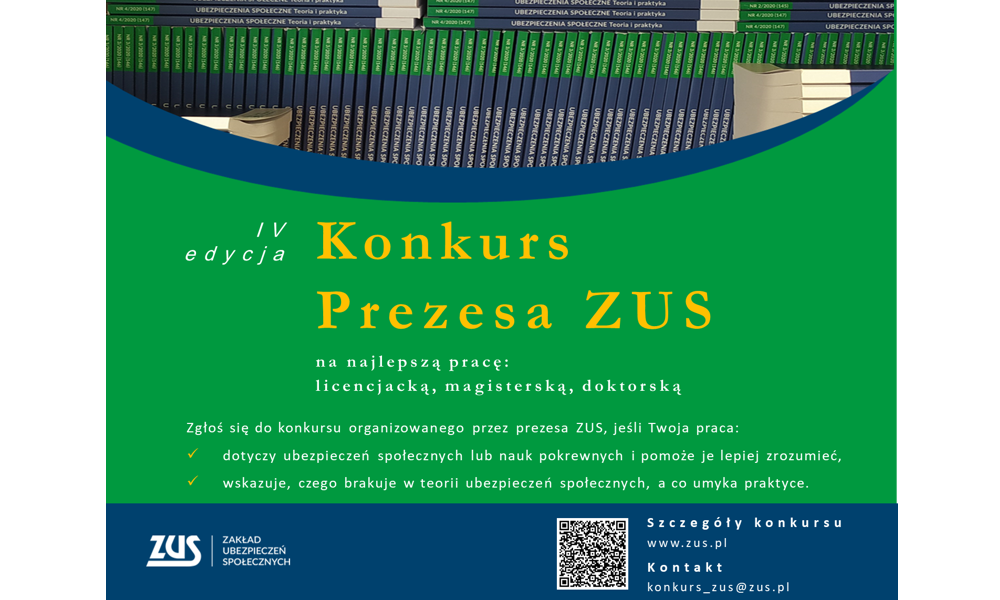 Konkurs Prezesa ZUS na najlepszą pracę - IV edycja