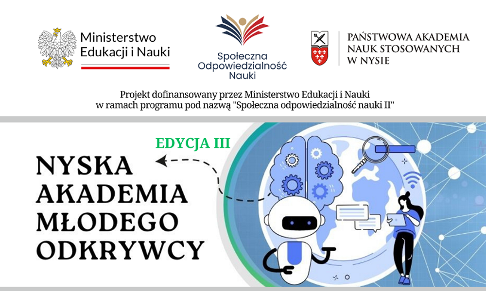 Otwarta Rekrutacja Uczniów do III EDYCJI Projektu NAMO "Nyska Akademia Młodego Odkrywcy"