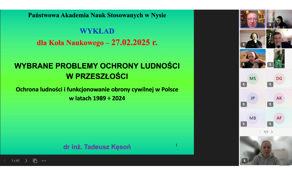 Wykład dr. inż. Tadeusza Kęsonia dla SKN 'Cognitio Scientiae'
