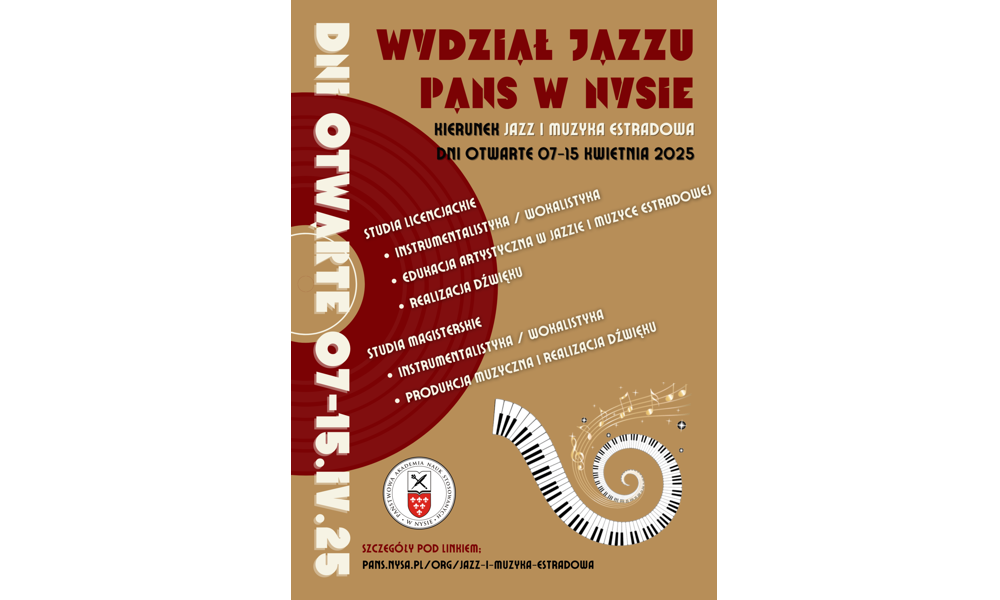 Zapraszamy na Dni Otwarte Wydziału Jazzu!