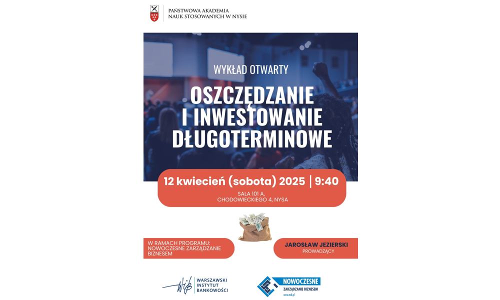 Wykład otwarty: Oszczędzanie i inwestowanie długoterminowe
