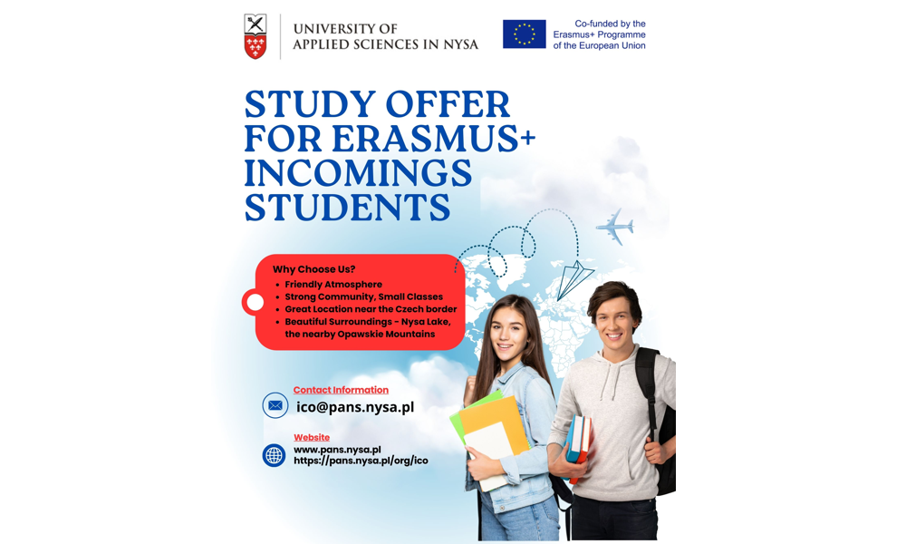 STUDY OFFER FOR ERASMUS+ STUDENTS