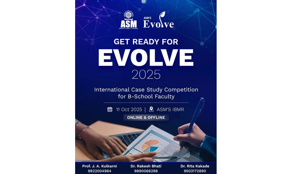 Zaproszenie do udziału w międzynarodowym projekcie dla kadry PANS w Nysie ASM’s EVOLVE – International Case Study Competition for B-school Faculties! Pune, Indie