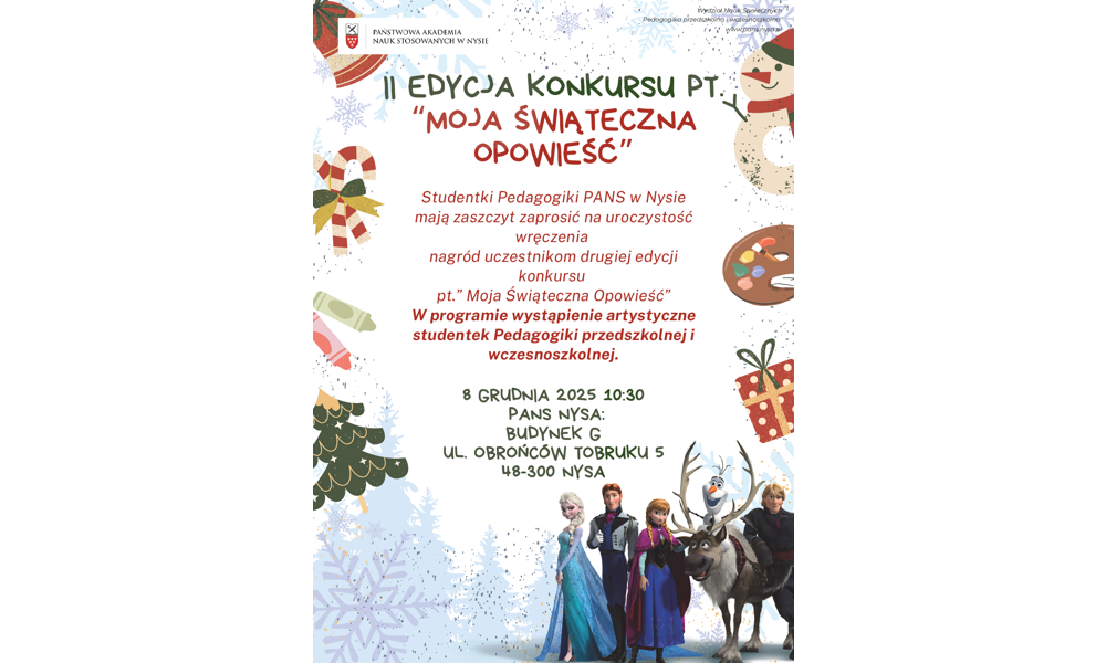 II EDYCJA KONKURSU PT. „MOJA ŚWIĄTECZNA OPOWIEŚĆ”