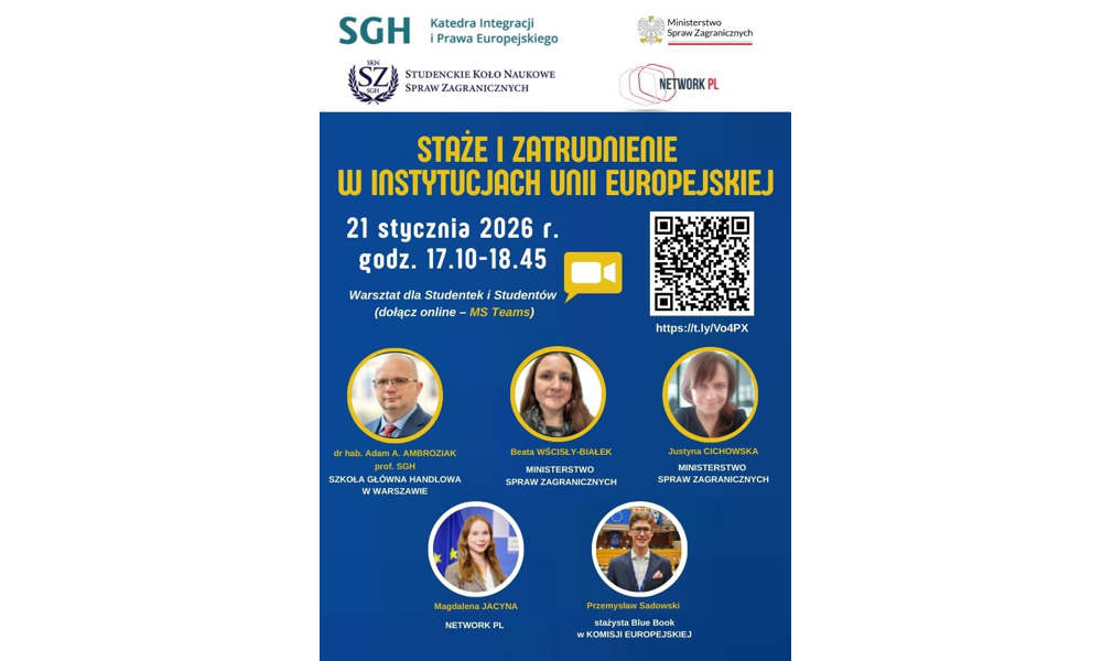 Kariera w instytucjach Unii Europejskiej – zaproszenie na spotkanie online