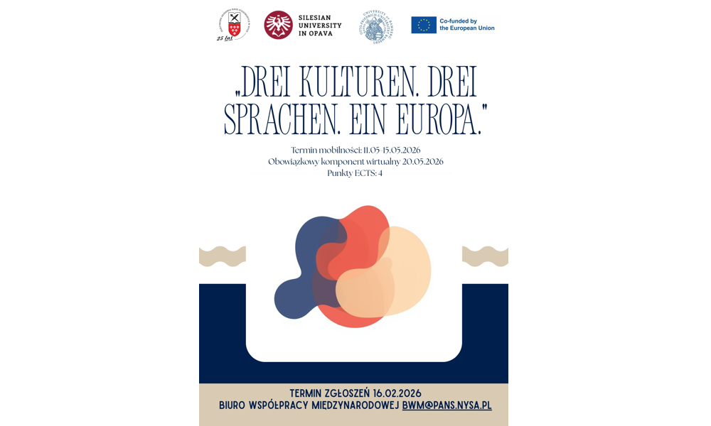 REKRUTACJA DO MIĘDZYNARODOWEGO PROJEKTU EDUKACYJNEGO BIP DLA GERMANISTÓW PANS W NYSIE. Termin rekrutacji: 16.02.2026