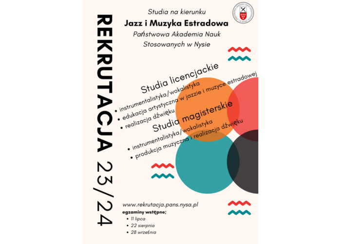 Zapraszamy kandydatów na studia na kierunku JAZZ I MUZYKA ESTRADOWA