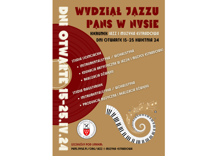 Dni otwarte Wydziału Jazzu 15-25 kwietnia 2024