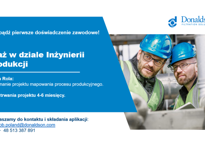 Staż w dziale inżynierii produkcji