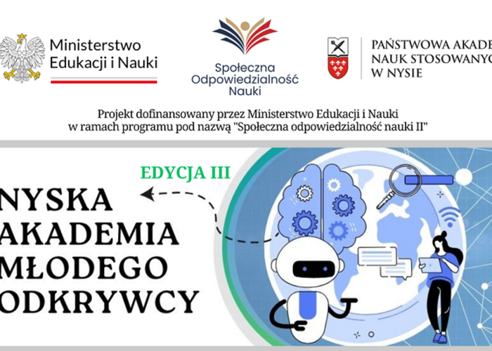 Otwarta Rekrutacja Uczniów do III EDYCJI Projektu NAMO "Nyska Akademia Młodego Odkrywcy"