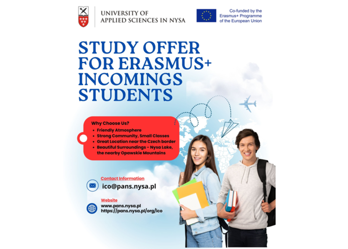 STUDY OFFER FOR ERASMUS+ STUDENTS