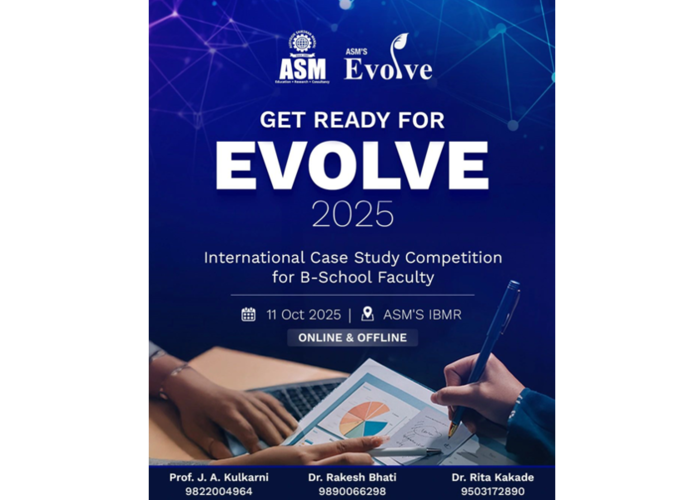 Zaproszenie do udziału w międzynarodowym projekcie dla kadry PANS w Nysie ASM’s EVOLVE – International Case Study Competition for B-school Faculties! Pune, Indie