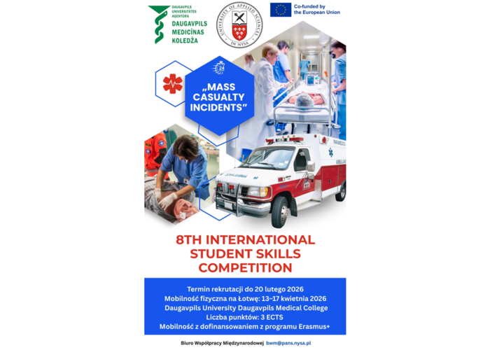 8 edycja MIĘDZYNARODOWEGO KONKURSU STUDENCKIEGO „MASS CASUALTY INCIDENTS”. Rekrutacja do 20 lutego 2026