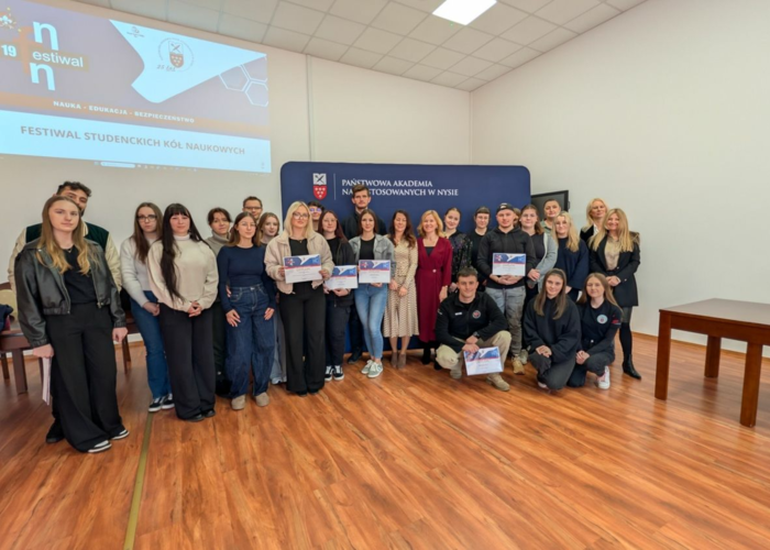 Uroczyste ogłoszenie wyników oraz wręczenie nagród dla najaktywniejszych Studenckich Kół Naukowych w PANS w Nysie