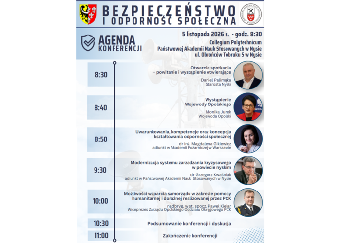 Konferencja „Bezpieczeństwo i odporność społeczna” w PANS w Nysie